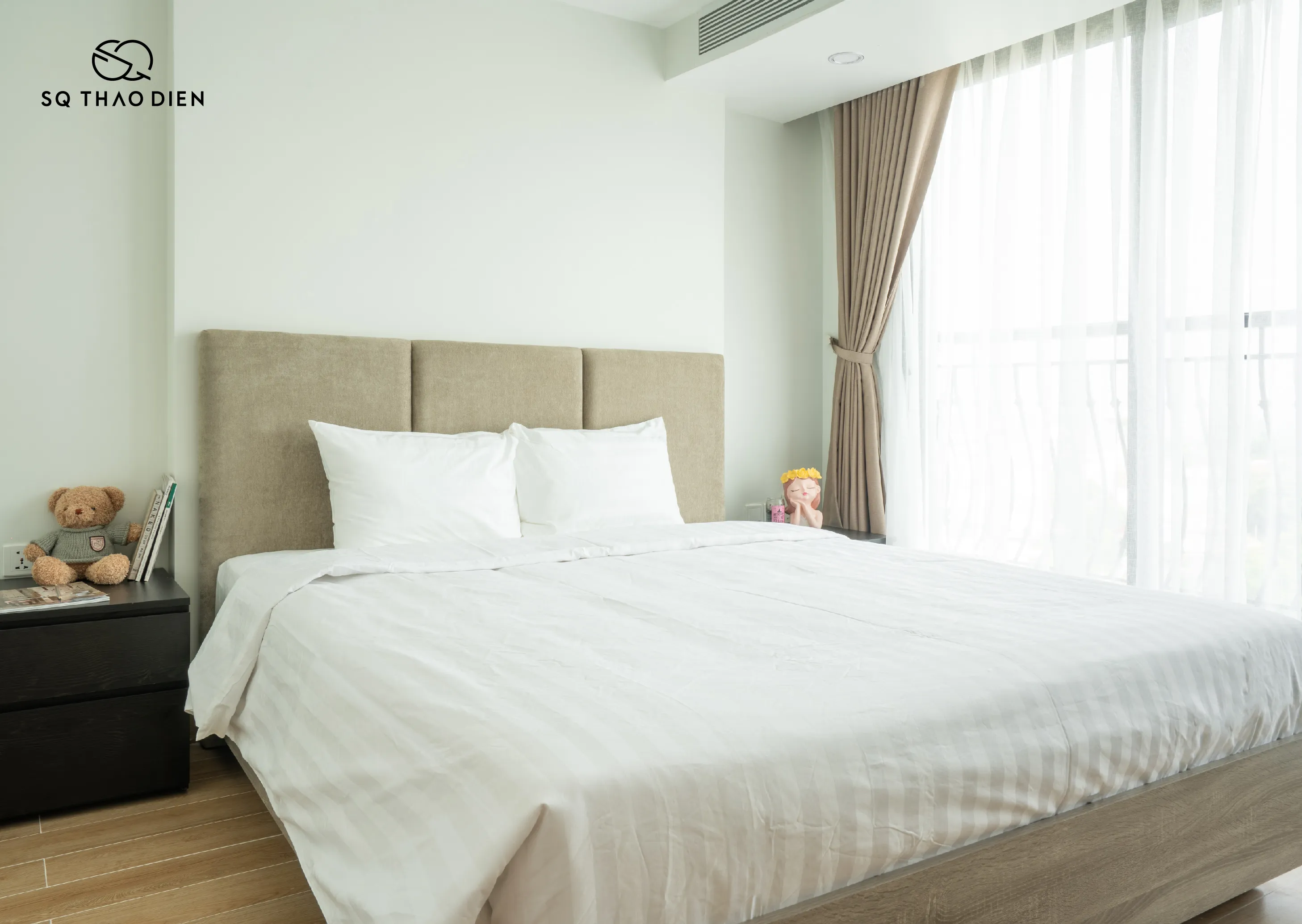 Spacious Balcony One Bedroom SQ Thao Dien Serviced Apartment For Rent in HCMC 65sqm 1,150 USD/month